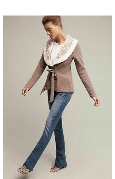 Anthropologie Rosie Neira Bourgogne Wool Jacket - Picture 4 of 9